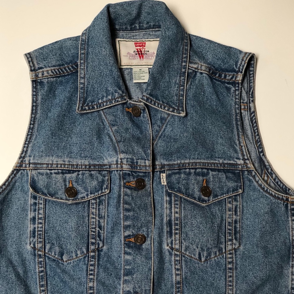 Levi’s women’s blue jean vest OMJ